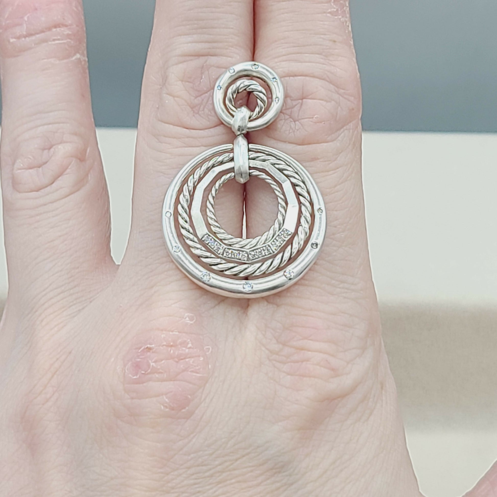    David Yurman-Stax-Drop-Earrings-With Diamonds