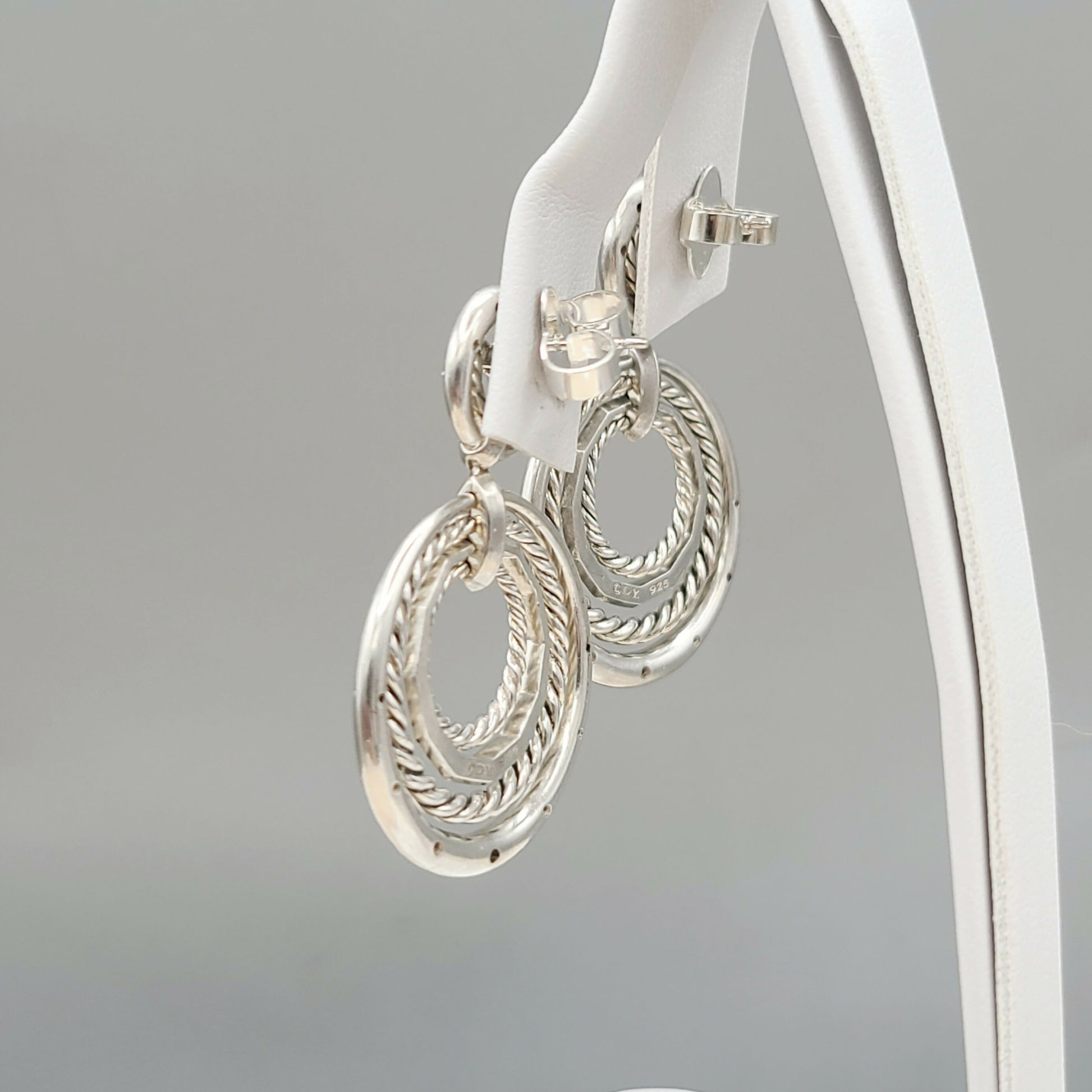    David Yurman-Stax-Drop-Earrings-With Diamonds