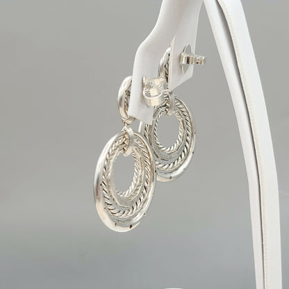    David Yurman-Stax-Drop-Earrings-With Diamonds