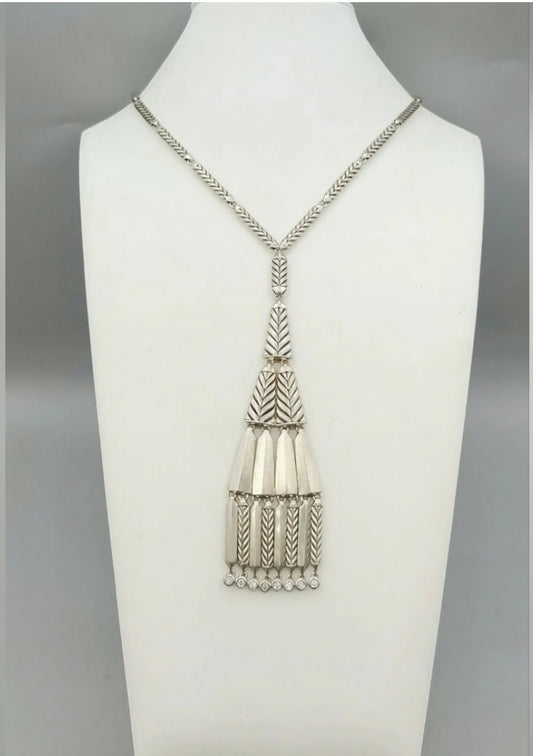    David Yurman Stax Fringe Pendant Necklace – Diamonds