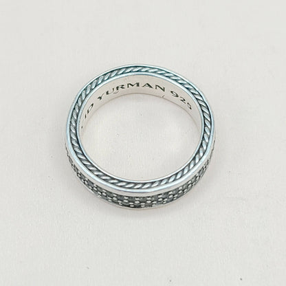    David Yurman Steamline Gray Sapphire Two Row Band Ring