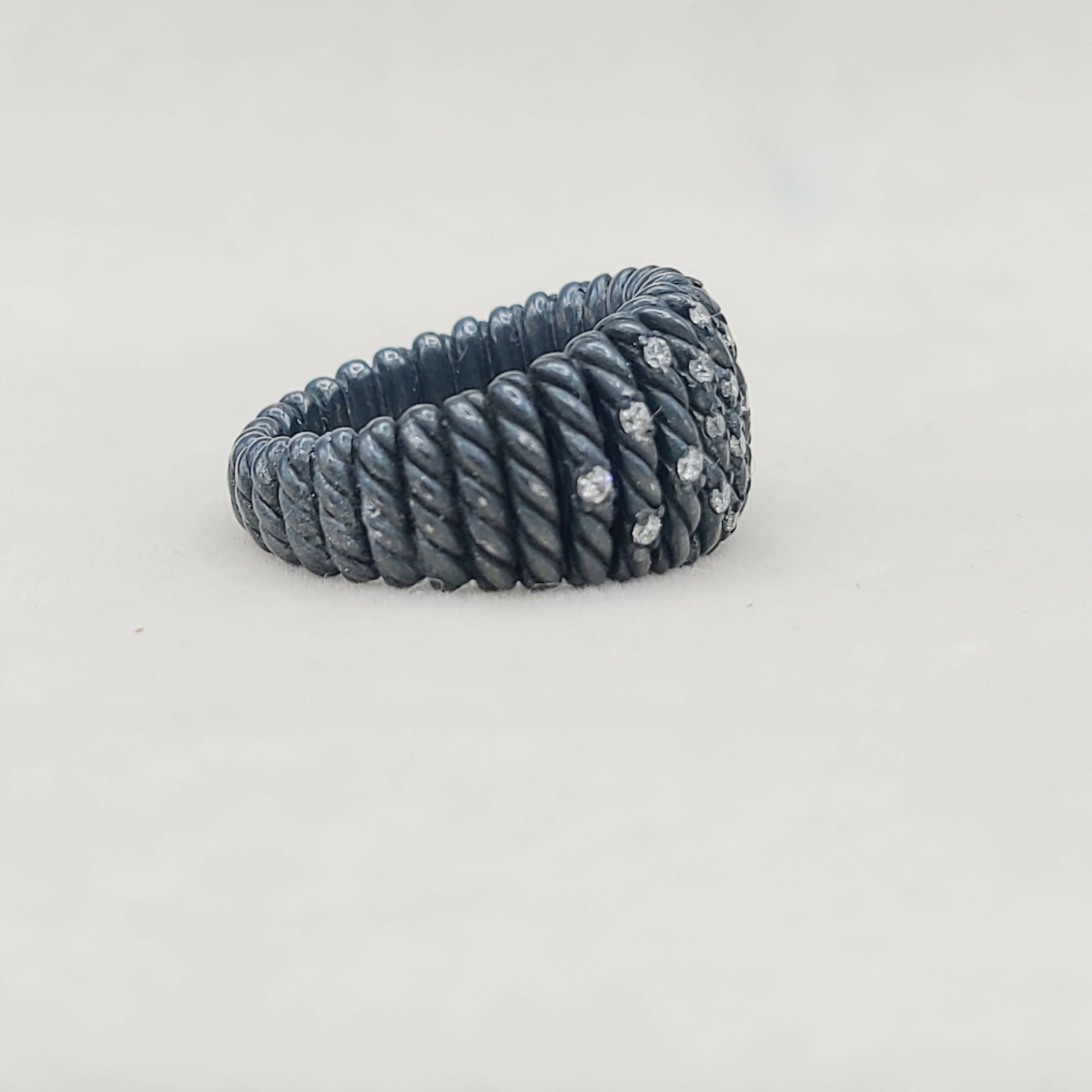    David Yurman Tempo Ring Black Rhodium & Diamonds
