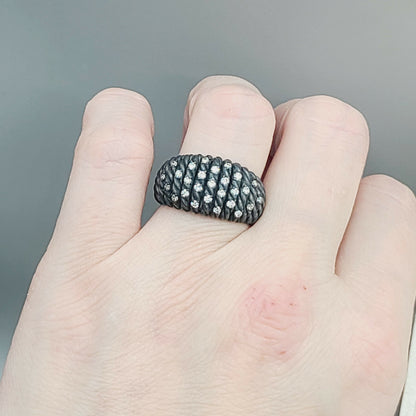    David Yurman Tempo Ring Black Rhodium & Diamonds