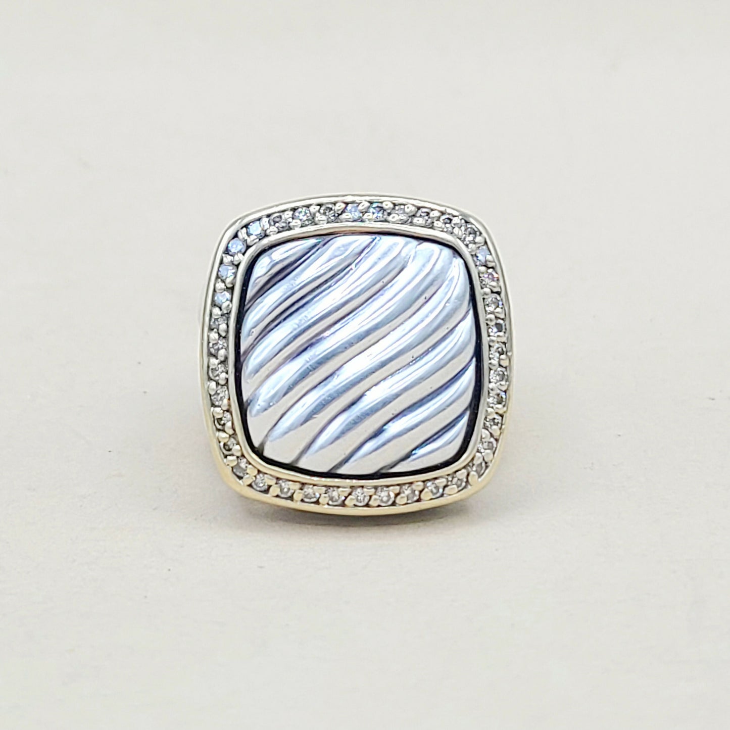    David Yurman Thoroughbred Albion Sculpted Diamond Ring
