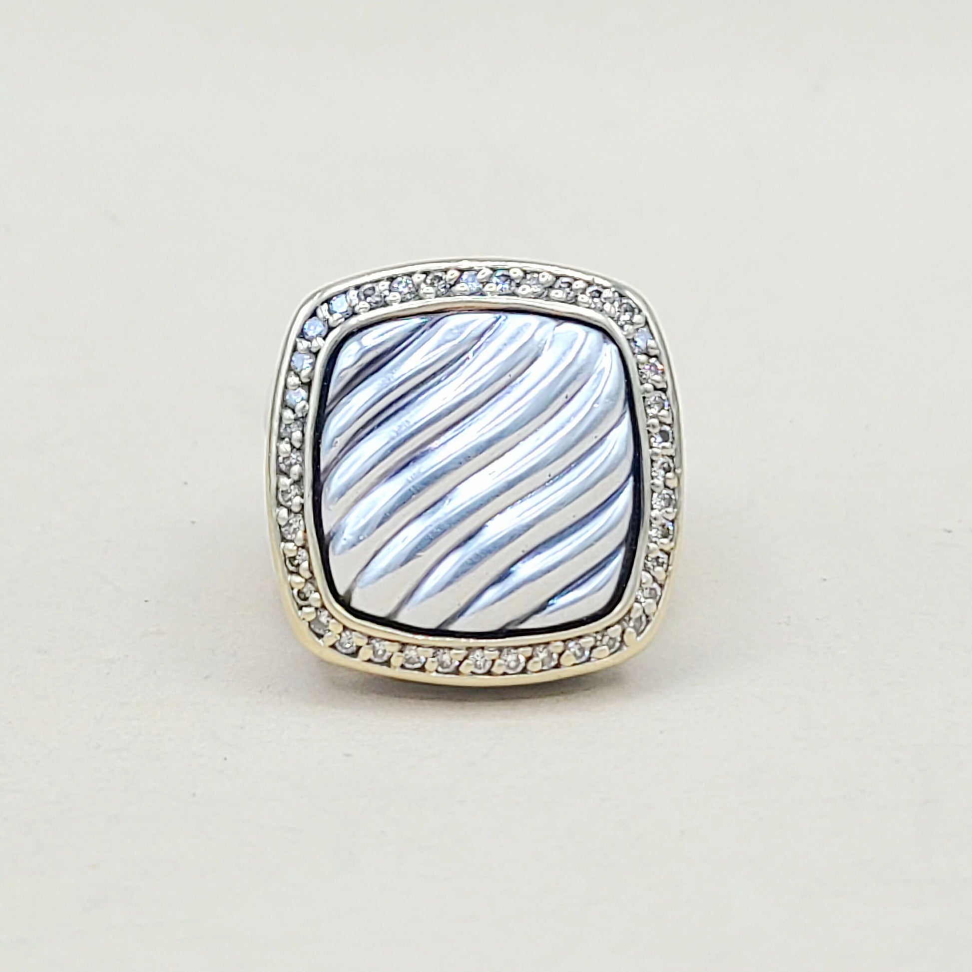    David Yurman Thoroughbred Albion Sculpted Diamond Ring