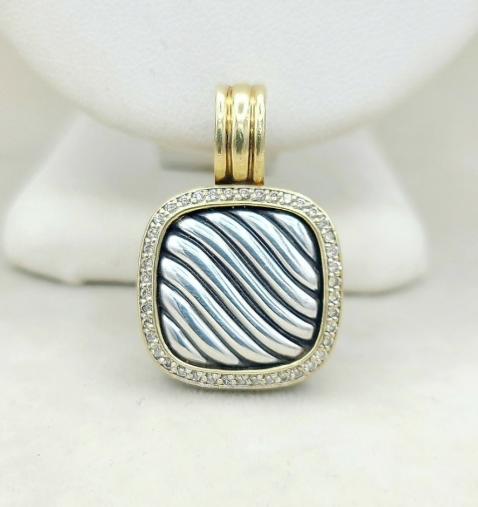    David Yurman Thoroughbred Pendant – Diamond & 18k Gold