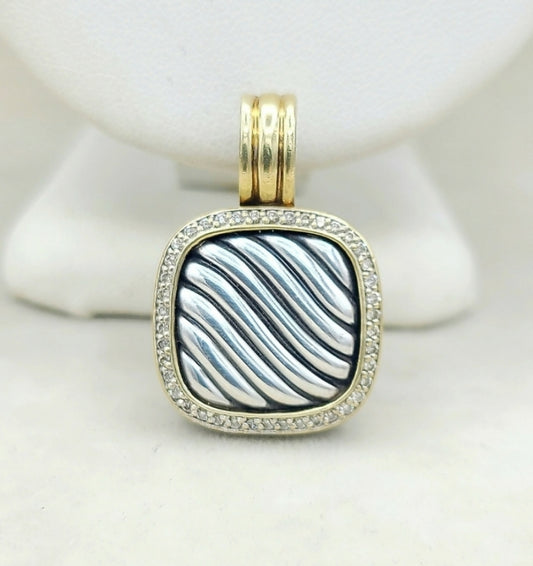    David Yurman Thoroughbred Pendant – Diamond & 18k Gold