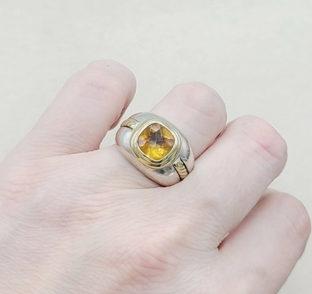    David Yurman Vintage Renaissance Citrine Ring