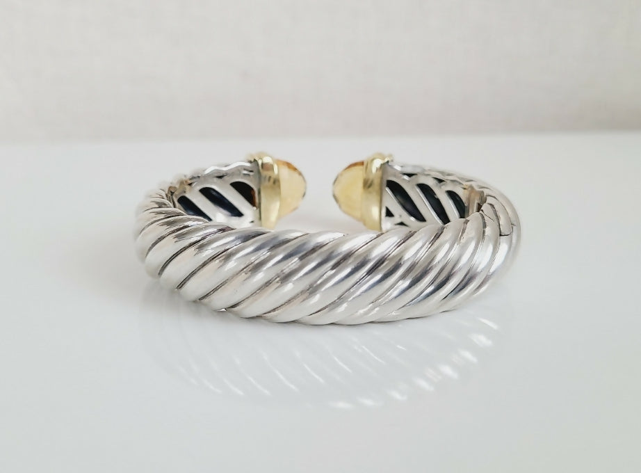    David Yurman Waverly Bracelet 15mm Citrine & 18K Gold