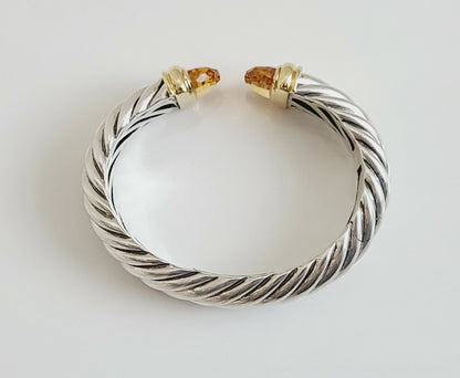    David Yurman Waverly Bracelet 15mm Citrine & 18K Gold