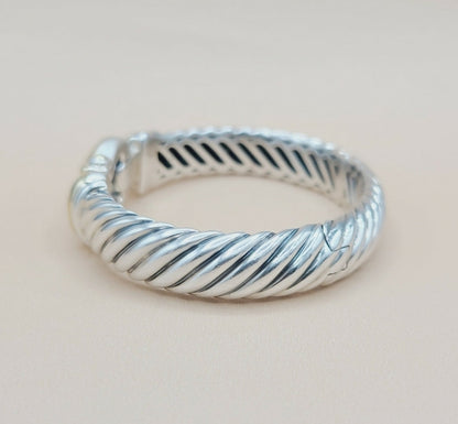    David Yurman Waverly Buckle Cable Bracelet 10mm Gold