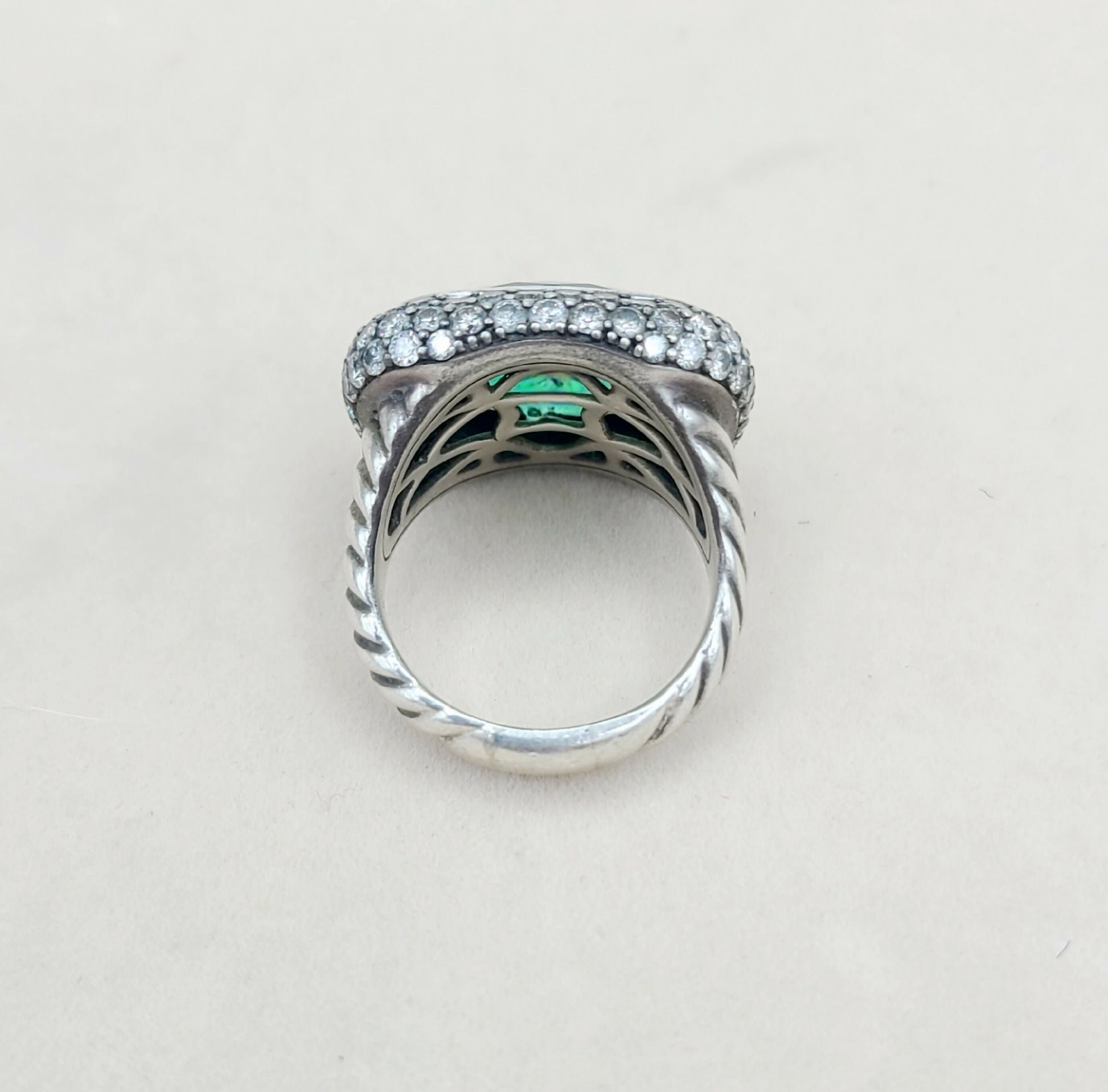    David Yurman Waverly Limited Ring – Green Onyx & Diamonds