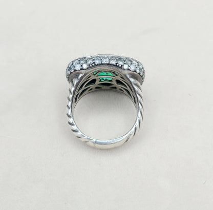    David Yurman Waverly Limited Ring – Green Onyx & Diamonds