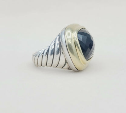    David Yurman Waverly Ring – Black Onyx & Gold