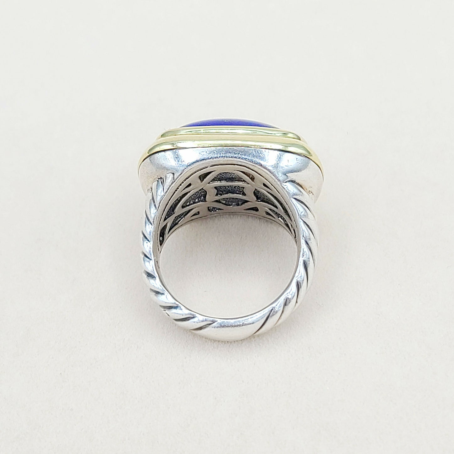    David Yurman Waverly Ring With Lapis Lazuli and Gold