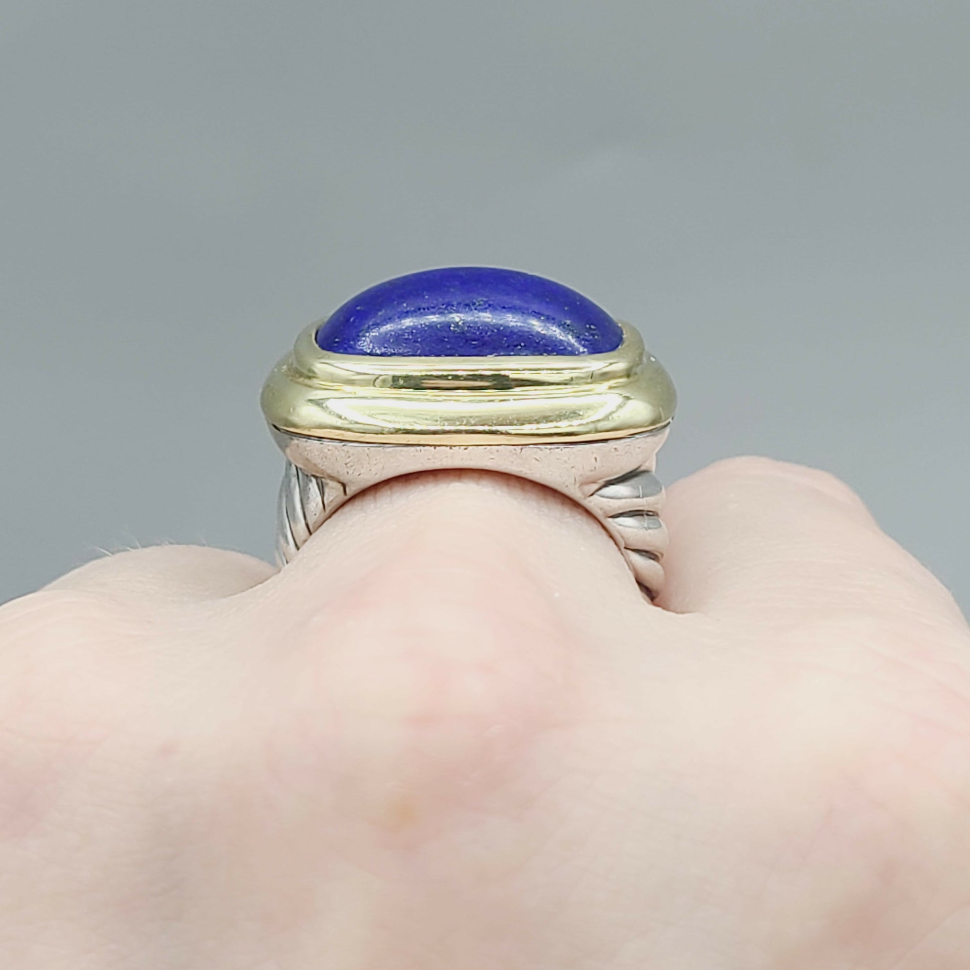    David Yurman Waverly Ring With Lapis Lazuli and Gold