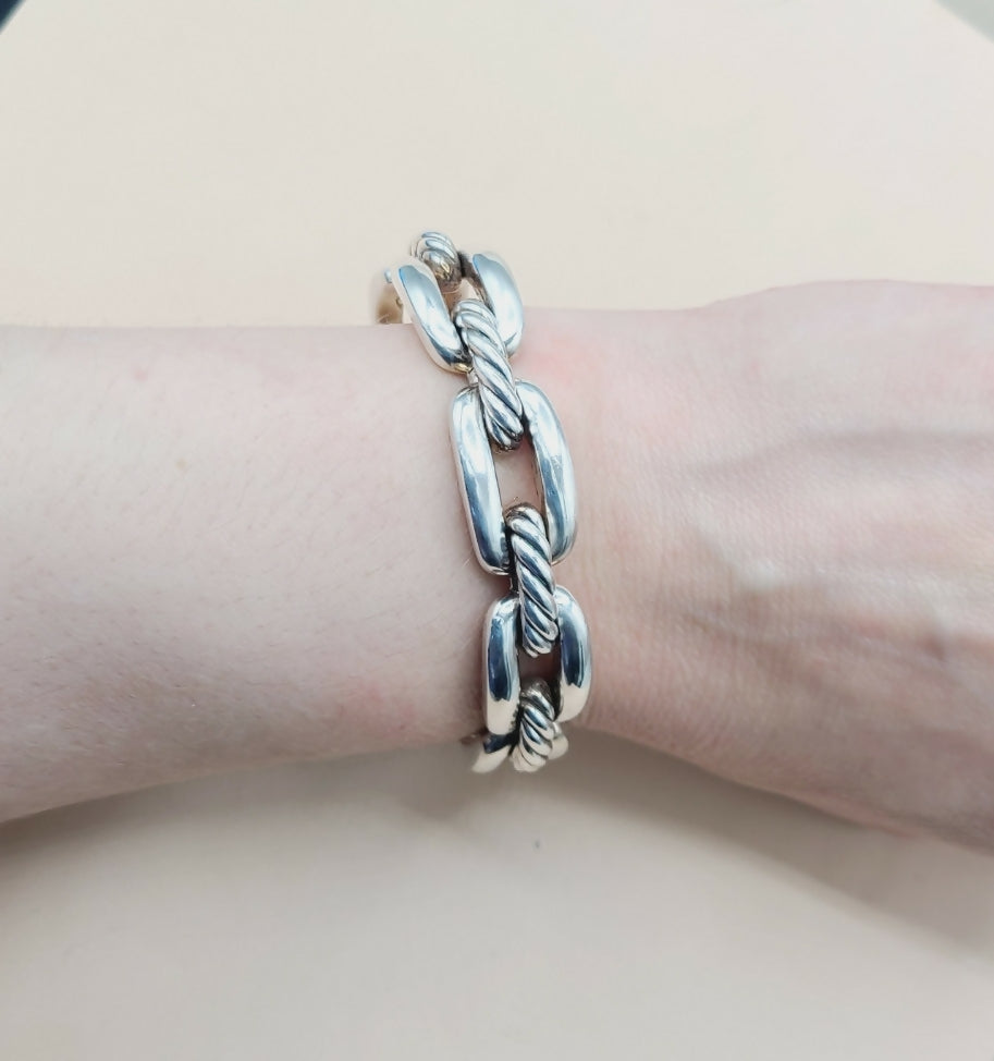    David Yurman Wellesley Chain Link Cuff Bracelet
