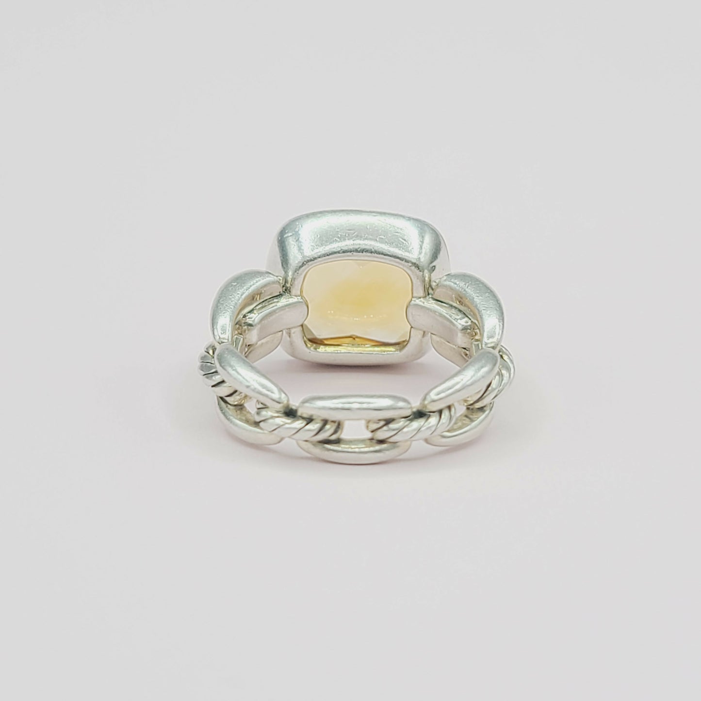    David Yurman Wellesley Link Ring – Citrine & Gold