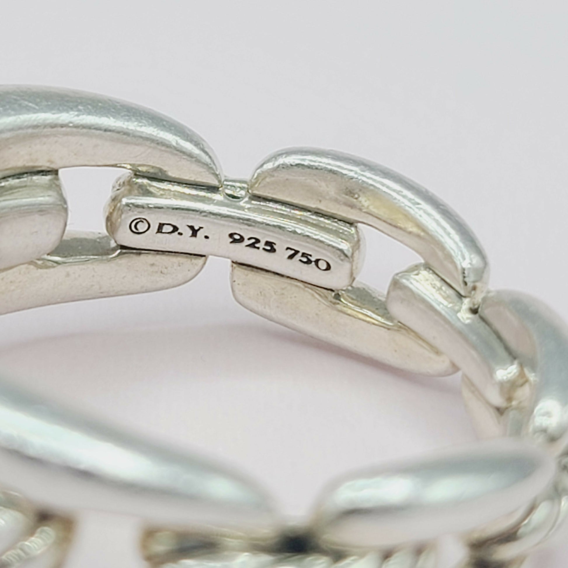    David Yurman Wellesley Link Ring – Citrine & Gold