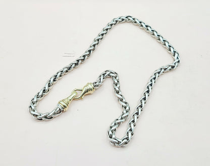   David Yurman Wheat Chain Necklace 6mm Gold Buckle 16"