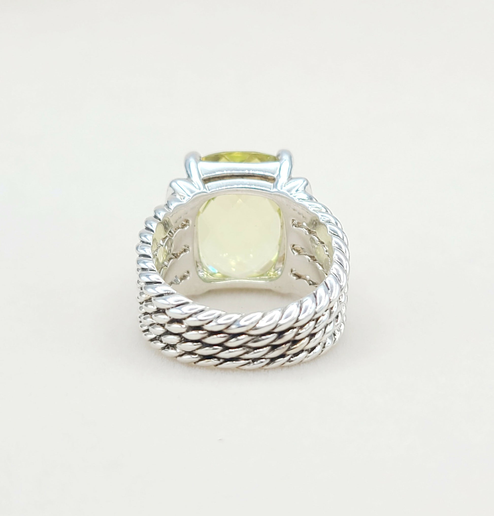    David Yurman Wheaton Ring – 16×12 Lemon Citrine & Diamonds