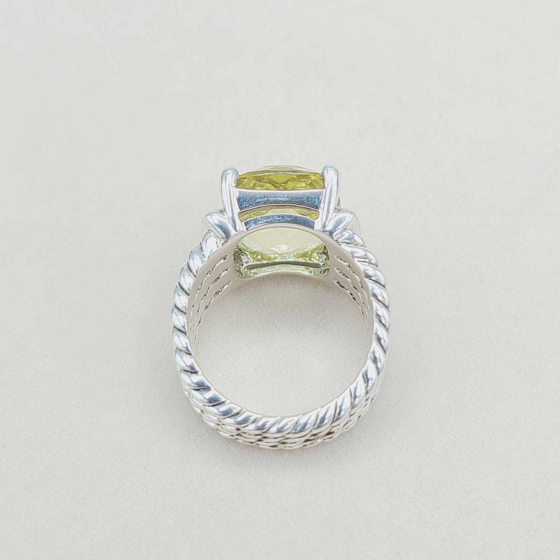    David Yurman Wheaton Ring – 16×12 Lemon Citrine & Diamonds