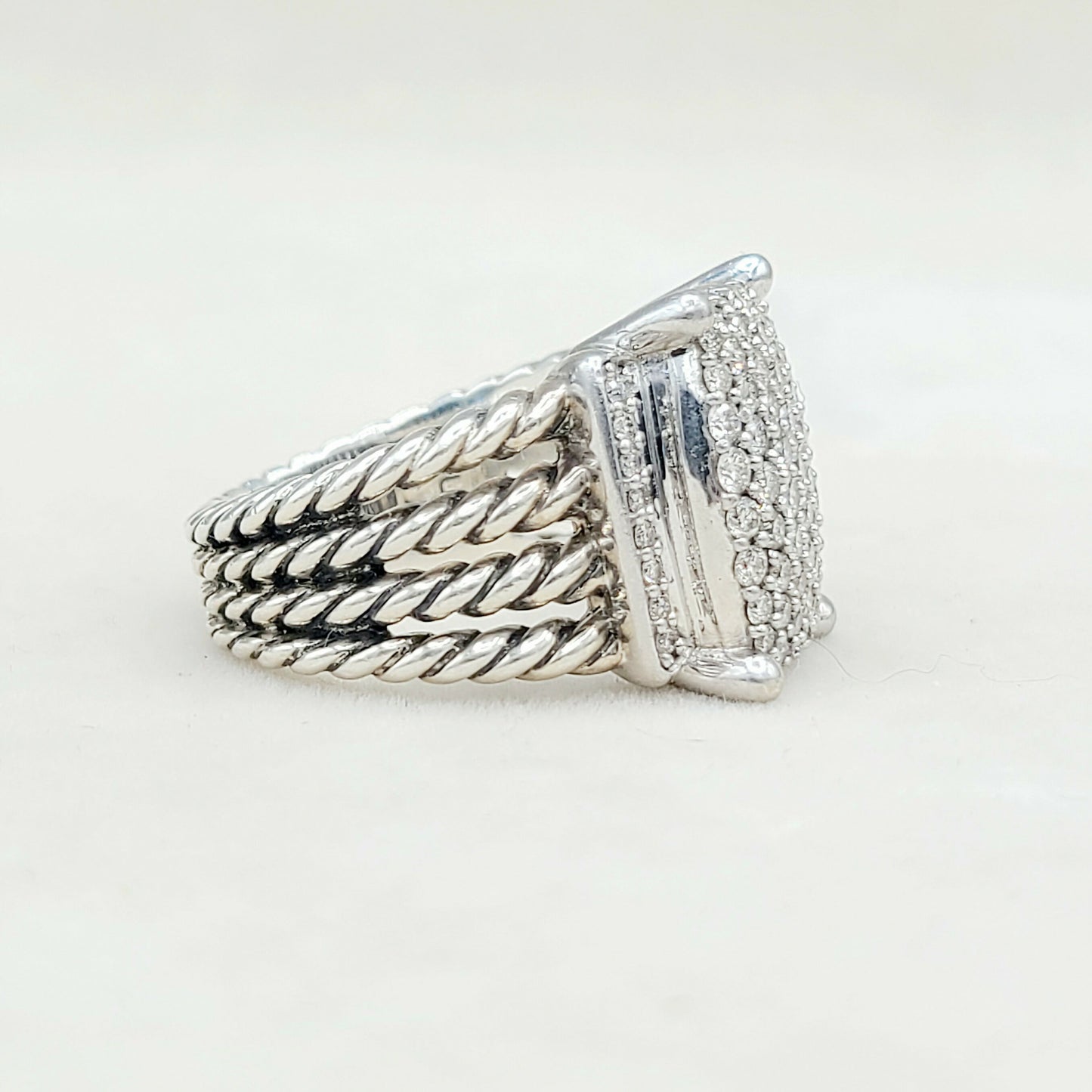    David Yurman Wheaton Ring 16x12 Pavé Diamonds