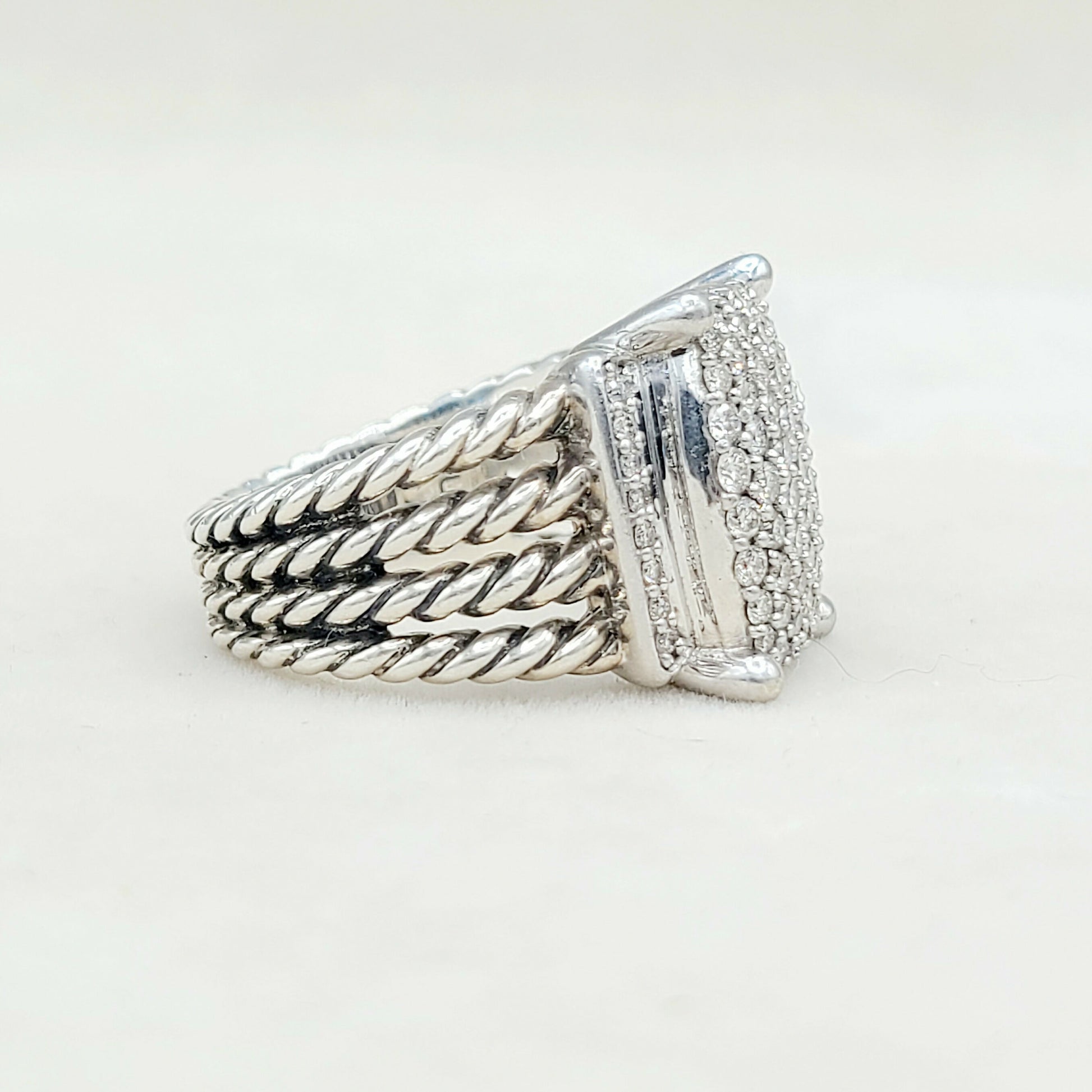    David Yurman Wheaton Ring 16x12 Pavé Diamonds