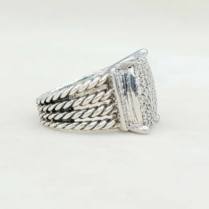    David Yurman Wheaton Ring 16x12 Pavé Diamonds