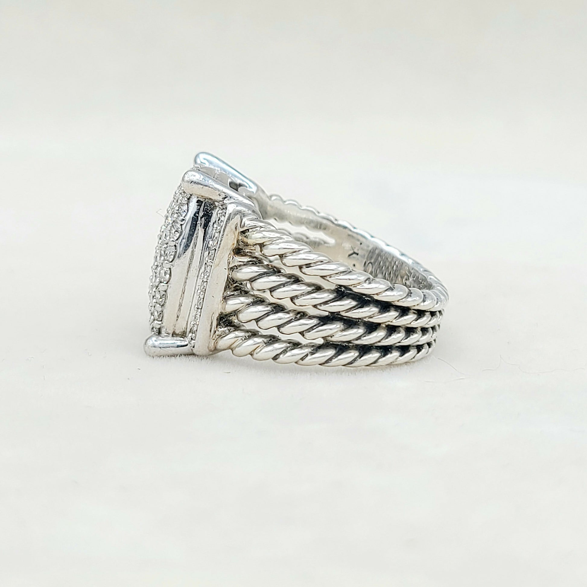    David Yurman Wheaton Ring 16x12 Pavé Diamonds