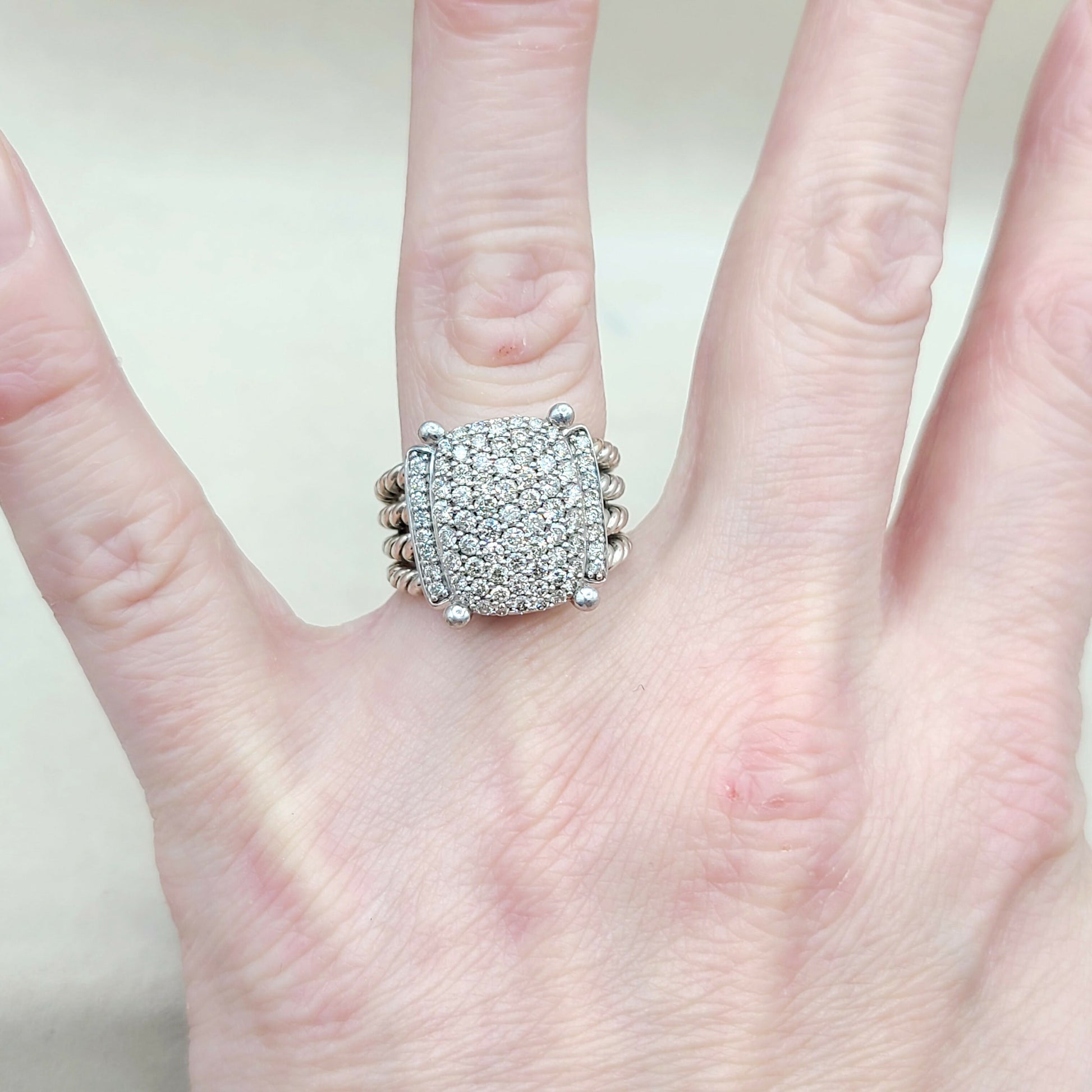    David Yurman Wheaton Ring 16x12 Pavé Diamonds