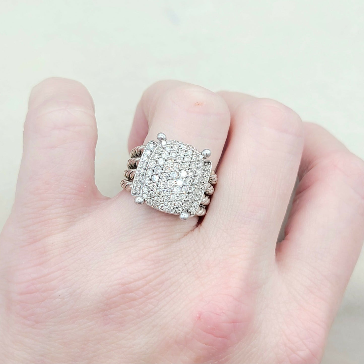    David Yurman Wheaton Ring 16x12 Pavé Diamonds