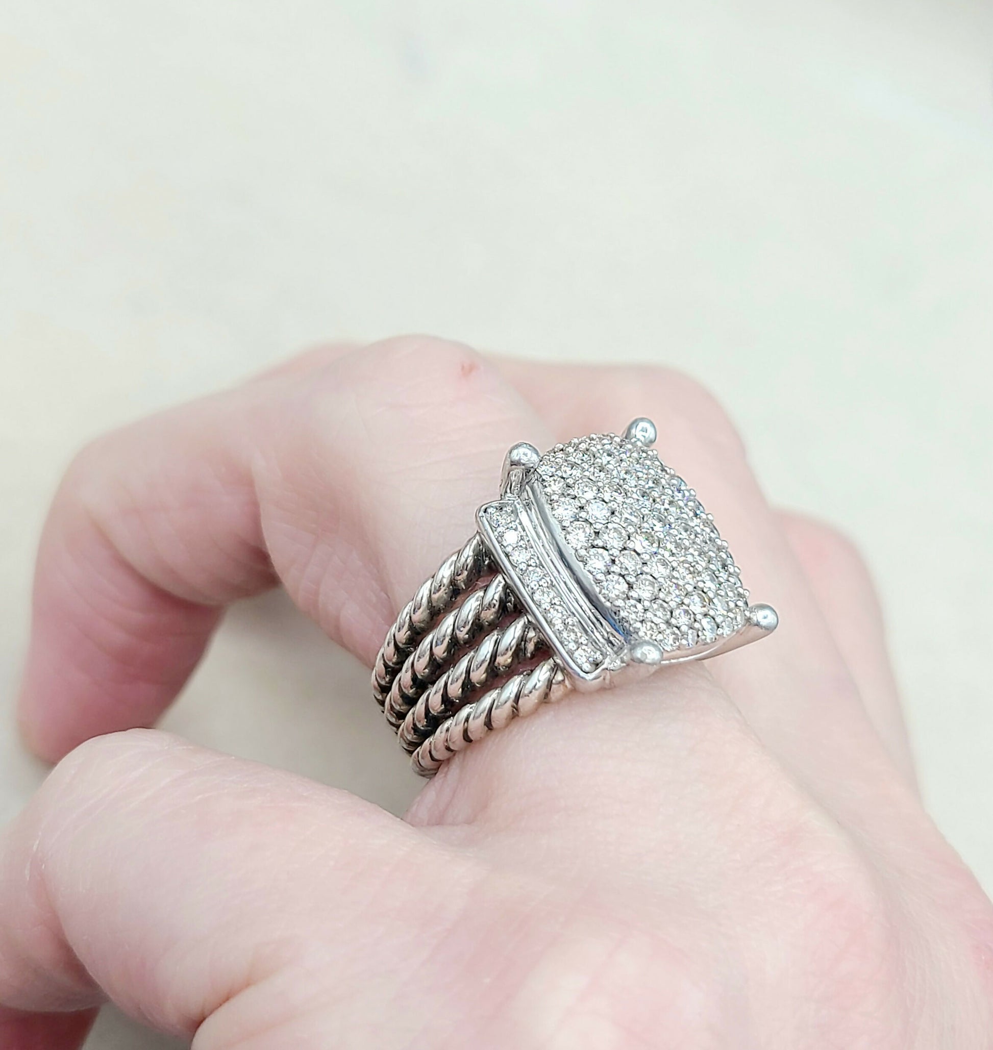    David Yurman Wheaton Ring 16x12 Pavé Diamonds