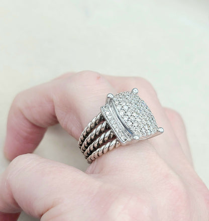    David Yurman Wheaton Ring 16x12 Pavé Diamonds