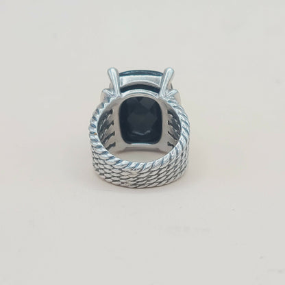    David Yurman Wheaton Ring 20x15 Black Onyx & Diamonds