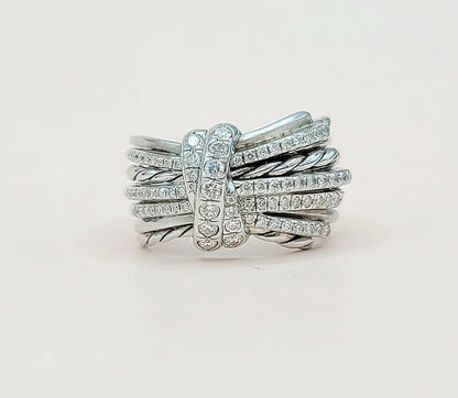    David Yurman Wide Anjelika Ring-With Diamonds-