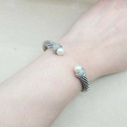    David Yurman 7mm Candy Pearl Diamond Bracelet