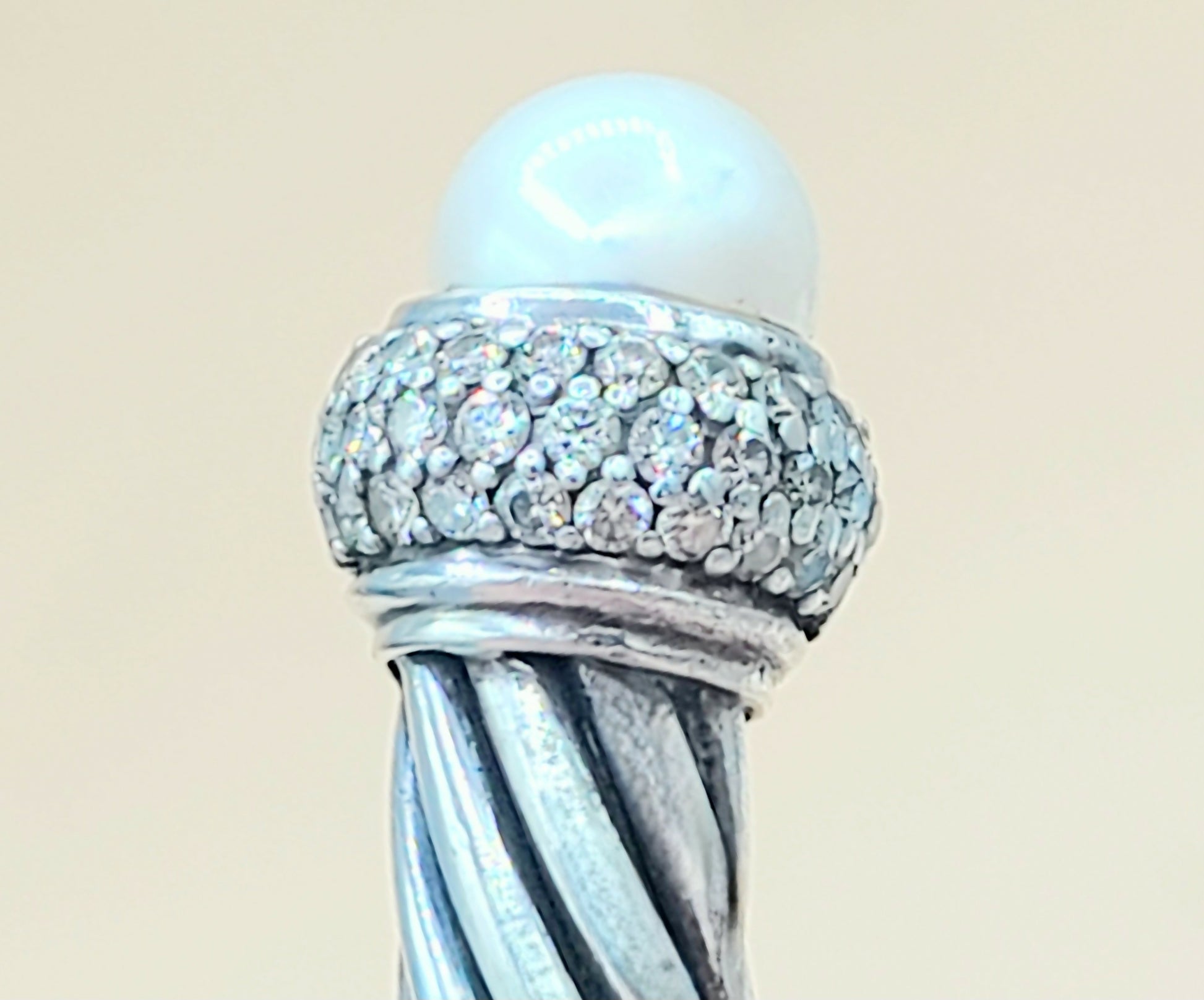    David Yurman 7mm Candy Pearl Diamond Bracelet