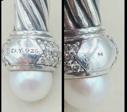    David Yurman 7mm Candy Pearl Diamond Bracelet