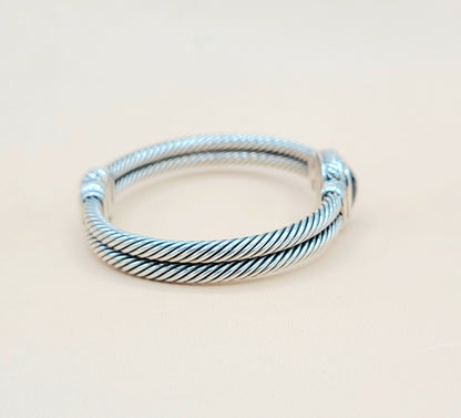    David-Yurman-Albion-Black Onyx-Diamond-Bracelet-