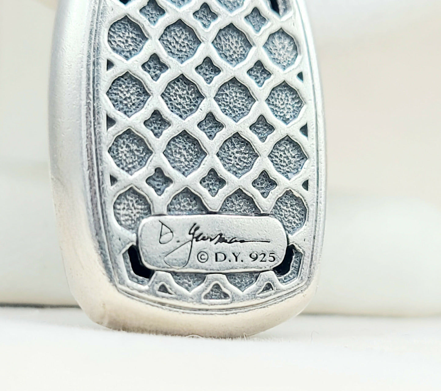    David Yurman Albion Oblong Black Orchid Diamond Pendant Enhancer-