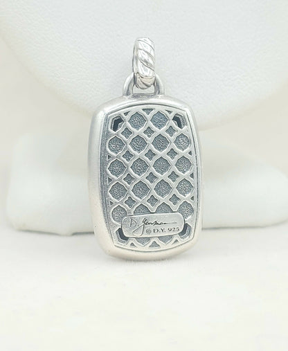    David Yurman Albion Oblong Black Orchid Diamond Pendant Enhancer-
