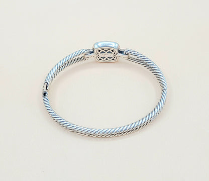    David Yurman Albion Garnet Gold Diamond Bracelet