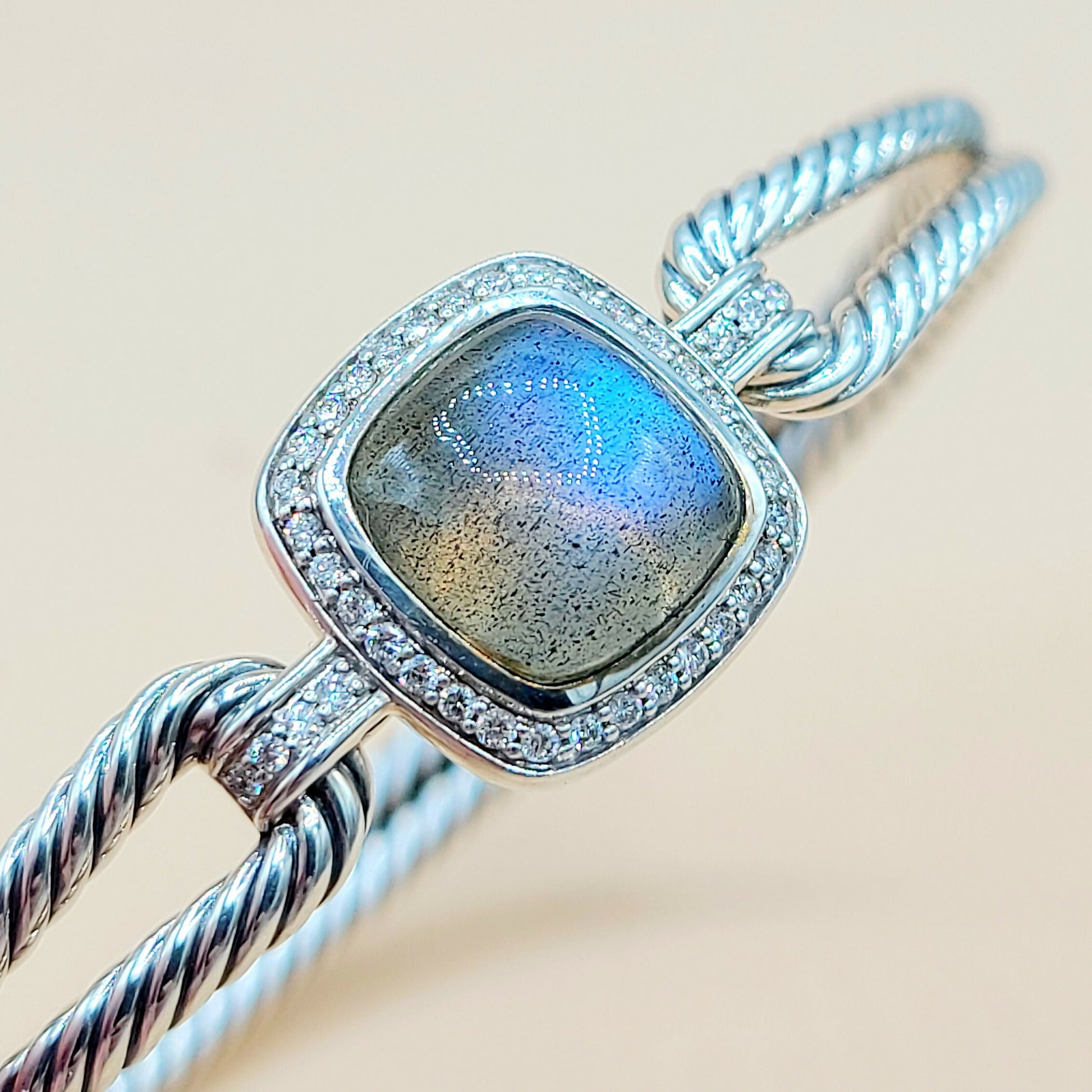    David Yurman Albion Labradorite Diamond Bracelet