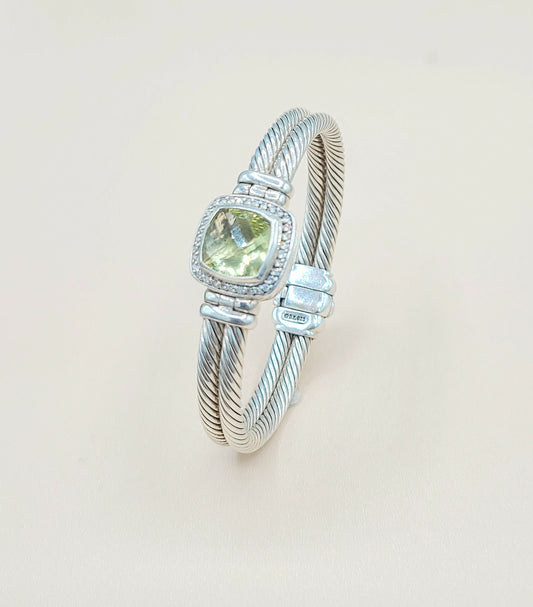    David-yurman-Albion-11mm-Lemon Citrine-Diamond-Bracelet