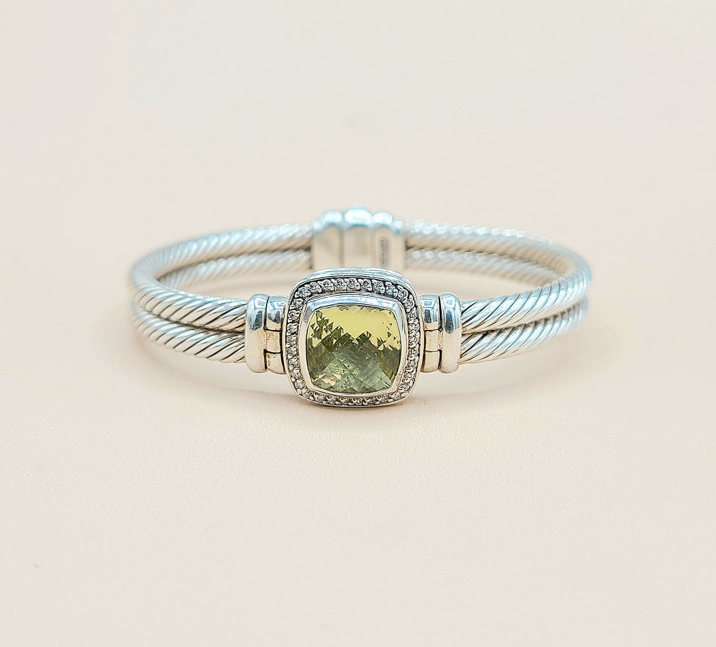    David-yurman-Albion-11mm-Lemon Citrine-Diamond-Bracelet