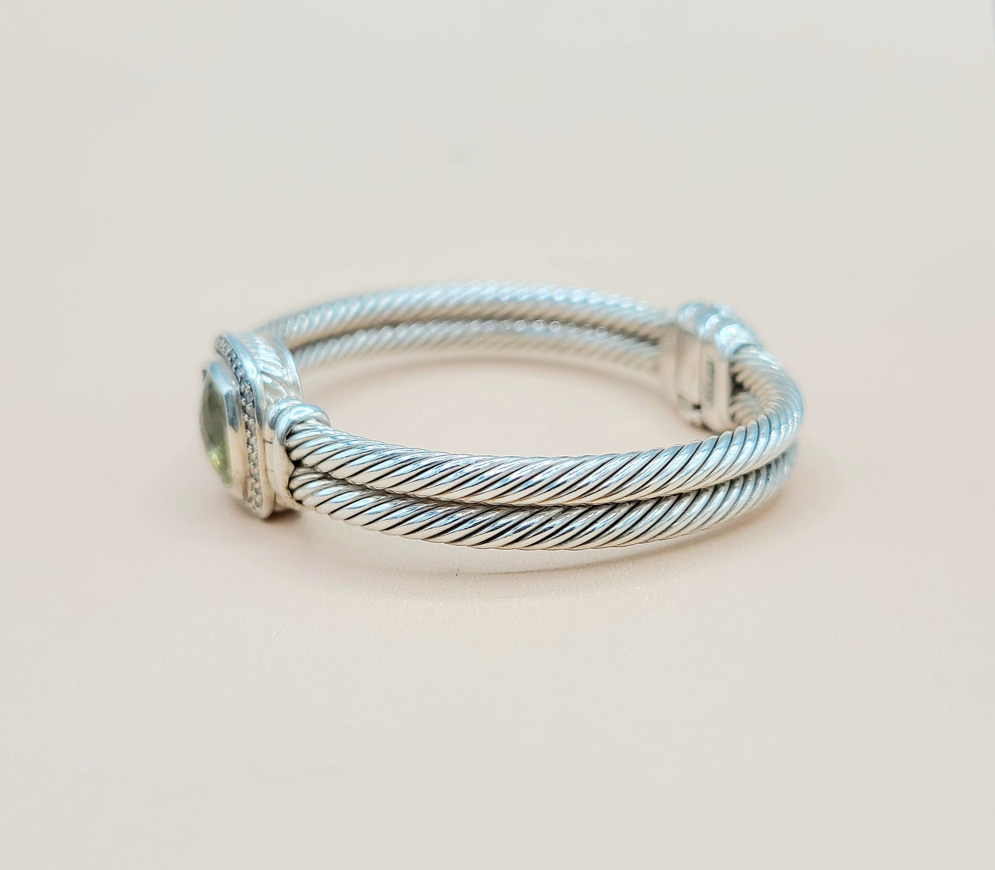    David-yurman-Albion-11mm-Lemon Citrine-Diamond-Bracelet