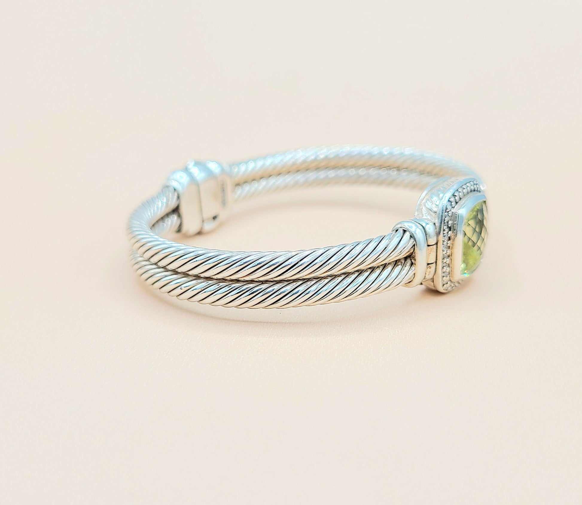    David-yurman-Albion-11mm-Lemon Citrine-Diamond-Bracelet