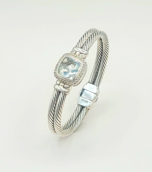    David Yurman Albion Prasiolite Diamond Bracelet