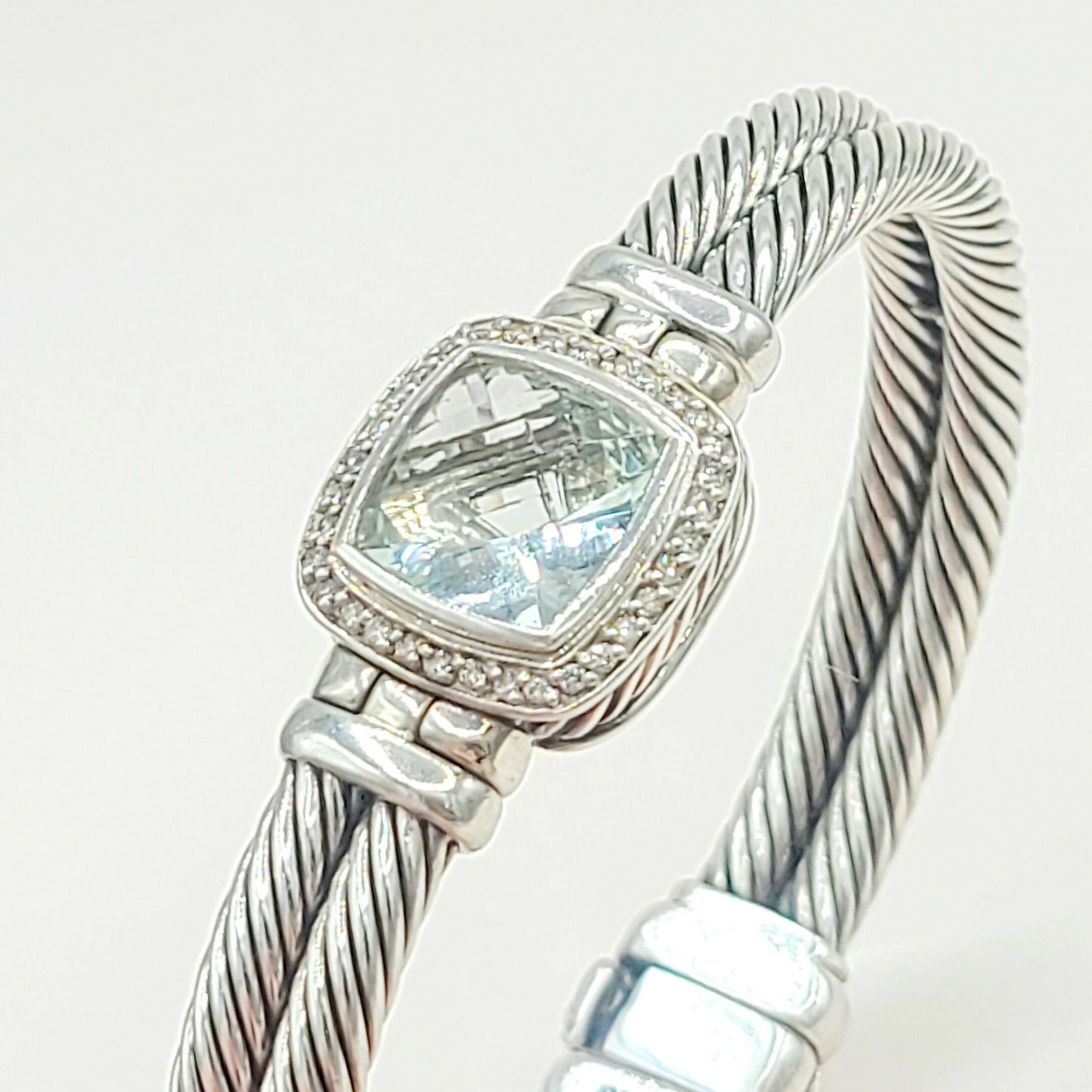    David Yurman Albion Prasiolite Diamond Bracelet